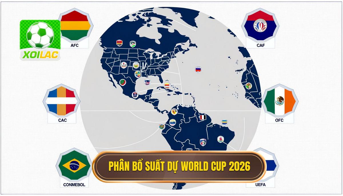 Bảng phân bổ suất tham dự World Cup 2026