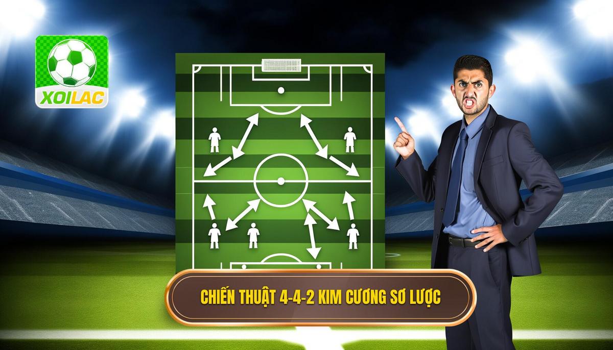 Sơ lược về chiến thuật 4-4-2 kim cương